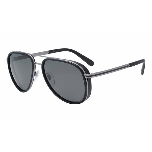 Солнцезащитные очки BVLGARI, бесцветный, серый