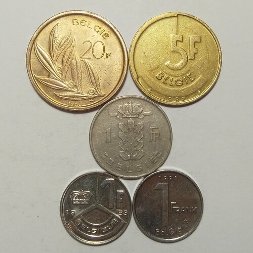 Набор монет Бельгии клуб нумизмат монета 250 франков бельгии 1976 года серебро король бельгии бодуин