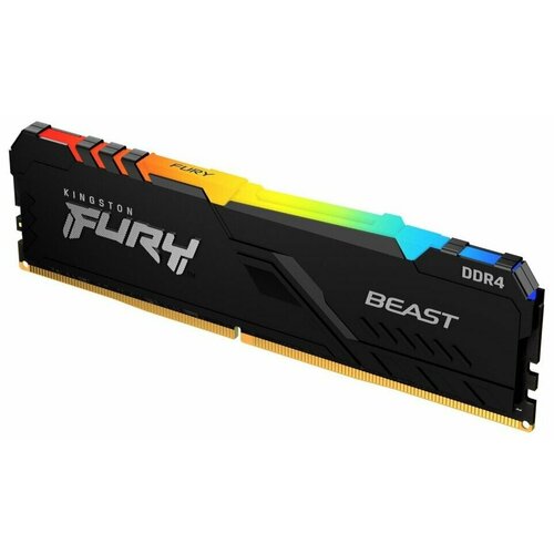 Kingston Модуль оперативной памяти 8ГБ DDR4 SDRAM Kingston FURY Beast KF437C19BBA8 PC29800 3733МГц CL19 ret 434300₽