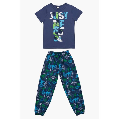 Комплект LITTLE WORLD OF ALENA, размер 140, зеленый, синий