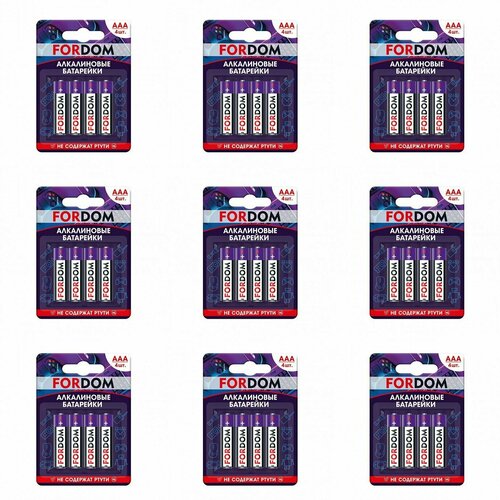 FORDOM Батарейки AAALR3 мизинчиковые 4шт 9 уп 1754₽