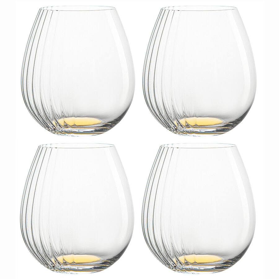 Набор бокалов для вина Alice большие круглые без ножки 610 мл 4 шт выдувное стекло Liberty Jones LJ0000108