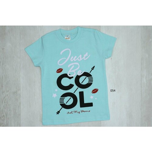 фото Футболка mimic, размер 128, бирюзовый