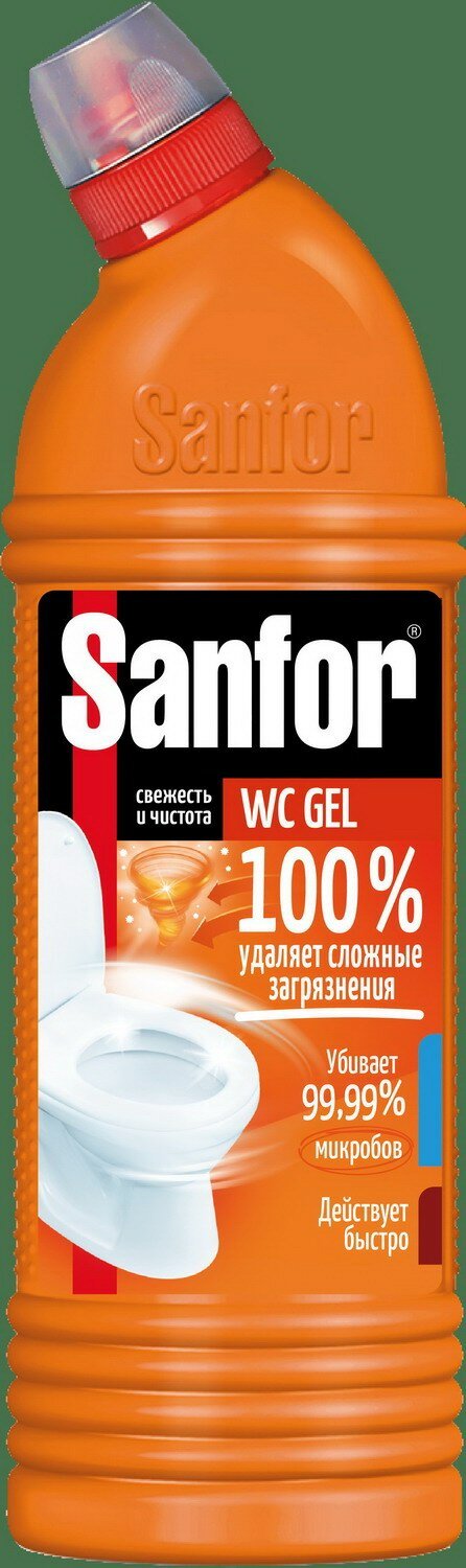 Очиститель унитаза SANFOR WC Super Power 0,75 л - фотография № 17