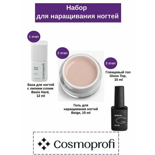 Набор для наращивания ногтей (Milky Beige) топ для ногтей i envy you ultra gloss 15 мл