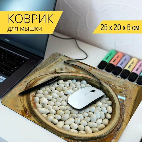 Коврик для мыши с принтом Кокон, тутовый шелкопряд, шелк 25x20см.