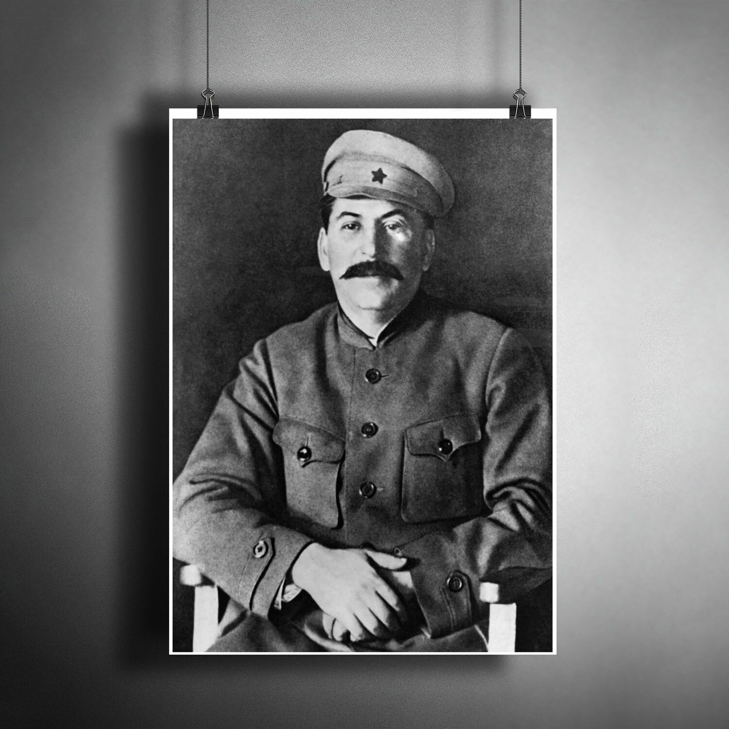 Постер плакат для интерьера "Советский плакат: "Иосиф Сталин", СССР" / Декор дома, офиса, комнаты, квартиры A3 (297 x 420 мм)