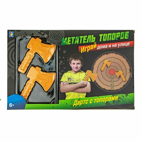 Игровой Набор 1TOY Метательные топоры и мишень