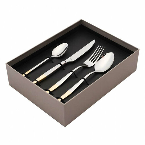 Набор столовых приборов HISAR MERCURY GOLD 24 шт