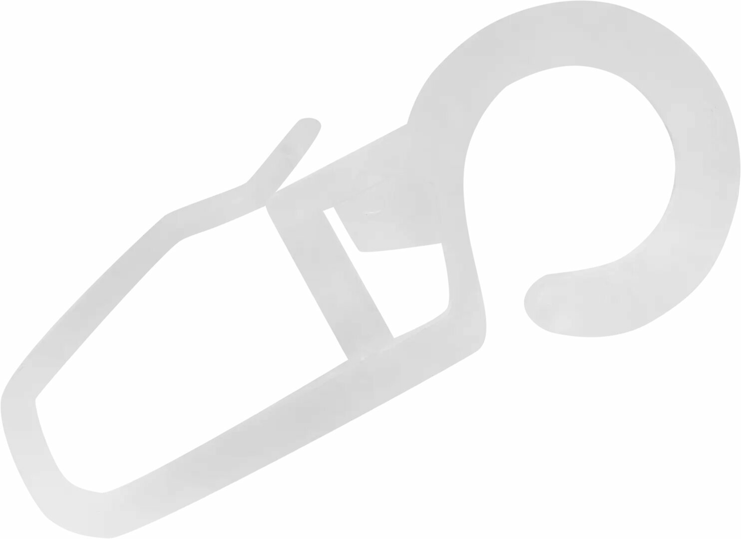 фото Крючок на кольцо для штор на штанговый карниз 2 см цвет прозрачный 20 шт.