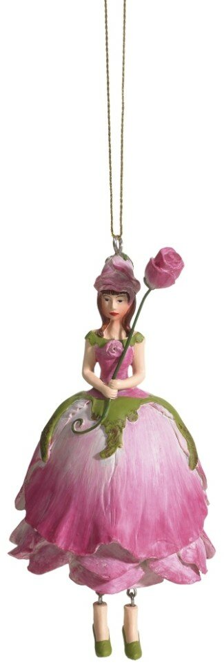 фото Фигурка декоративная, Blumenmadchen "Роза" #850140-450 Fiebiger Floristik 12 см