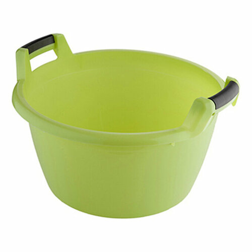 Таз пластмассовый Musson круглый с ручками 20 л оливковый 1339₽