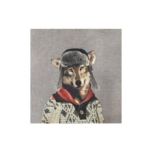 Подушка гобелен страна чудес - волк зимой (думка 50х50)