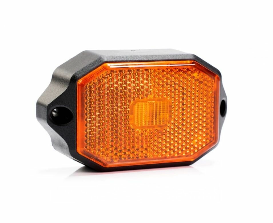 фото Габаритный фонарь Fristom FT-069 Z LED, 12-36В, желтый, со светоотражателем, монтаж на плоскости.