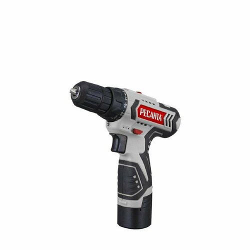 Дрель-шуруповерт Ресанта ДА-12-2ЛК 75142 аккумуляторная 12 В 2 Аh 2 АКБ кейс 5995₽