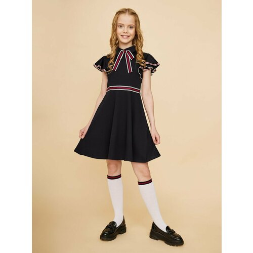 фото Школьное платье noble people, размер 128, синий