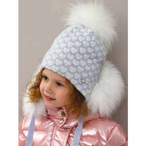 фото Шапка noble people, размер 52-54, голубой