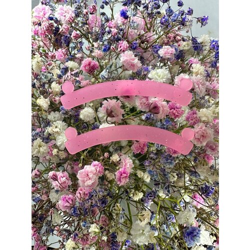 Компенсаторы (лента) для фиксации ресниц при ламинировании Многоразовая. Силиконовая. цвет - розовый с блестками