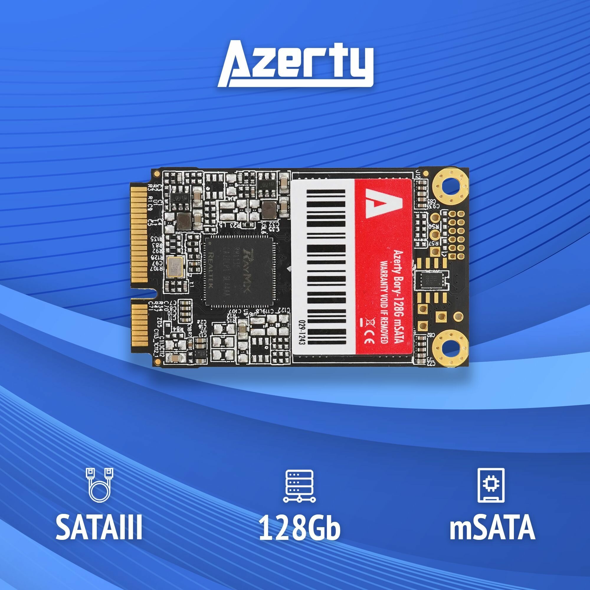 128 Гб Внутренний SSD диск Azerty Bory mSATA 128G