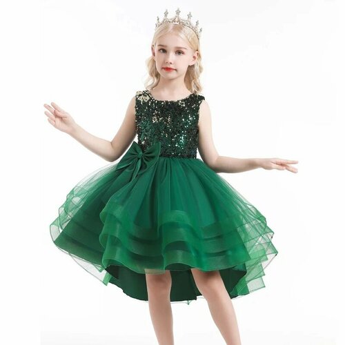 фото Платье, размер 130, зеленый wsng