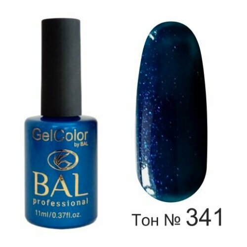 BAL Gel Color №341 Гель-лак каучуковый Индиго 11 мл bal gel color 319 гель лак каучуковый восточная ночь 11 мл