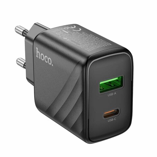 Сетевое зарядное устройство/Адаптер Блок питания PD 30W + QC3.0 / Type-C USB-C+USB 3A черное сетевое зарядное устройство hoco адаптер питания 4хusb a порта 28 5w qc3 0 белое