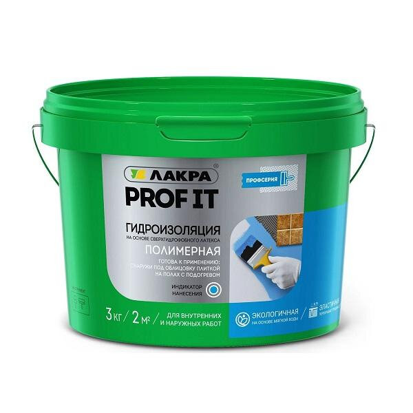фото Гидроизоляция лакра PROF 3 кг.