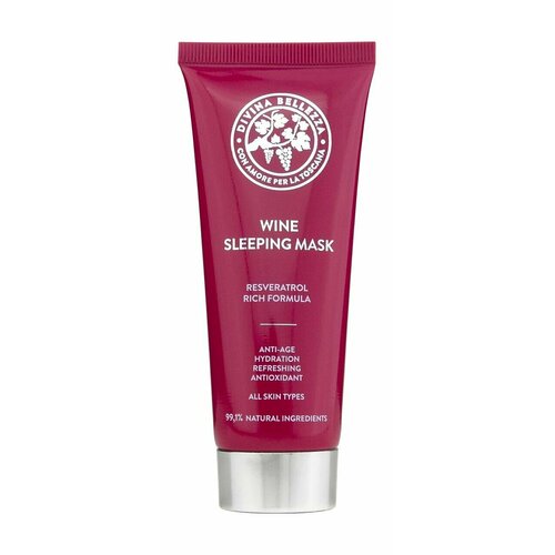 Ночная антивозрастная маска для лица на основе вина Divina Bellezza Wine Sleeping Mask