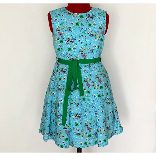 фото Школьное платье, размер 34, зеленый, голубой  бренда нет