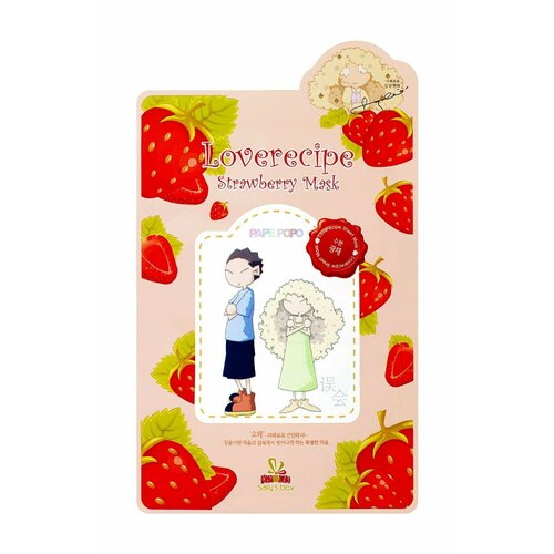 Тканевая маска для лица с клубникой Sally s Box Loverecipe Strawberry Mask