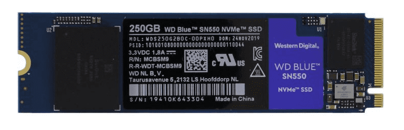 SSD накопитель WD Blue SN550 250Гб, M.2 2280, PCI-E x4, NVMe - фото №13