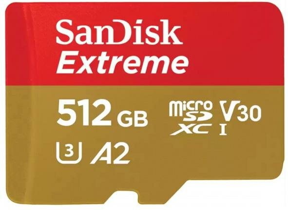 Карта памяти microSDXC 512Gb SanDisk Extreme SDSQXAV-512G-GN6MN