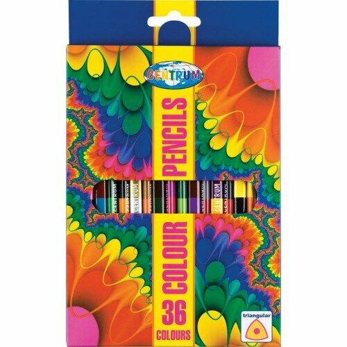 Карандаши цветные Centrum деревянные, двусторонние, 18 штук, 36 цветов (88018)