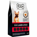 Сухой гипоаллергенный корм для собак Gina ягненок с рисом 3 кг. (Р) - изображение