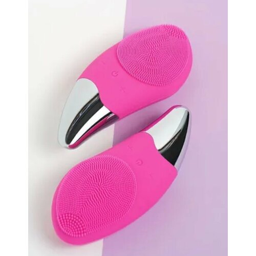 Массажная щетка для лица с вибромассажем розовая силиконовая очищающая щетка 49900₽