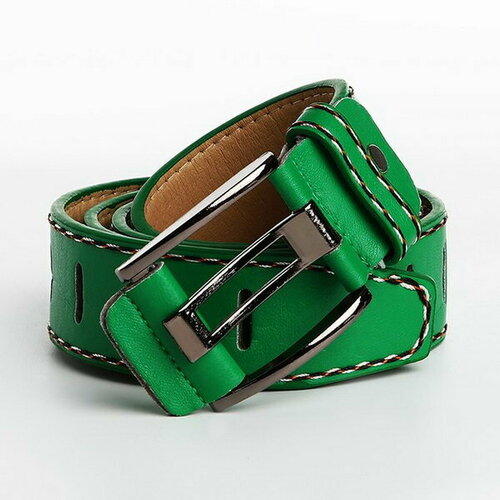 фото Ремень сима-ленд, размер 100, зеленый сима-лэнд