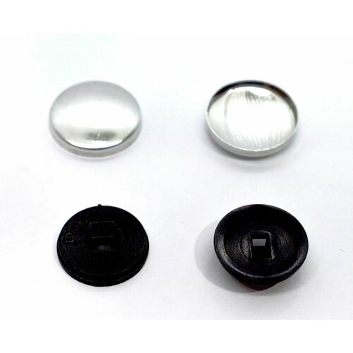Заготовки для обтяжки пуговиц №30-19 мм черные(уп.20шт) 