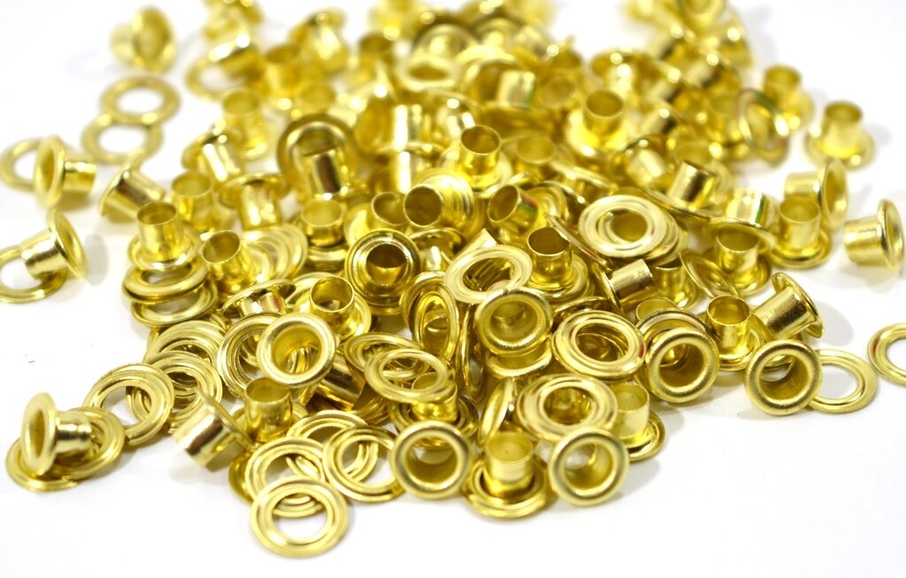 Люверсы №2 4мм сталь золото (уп 100 шт) Proknopka