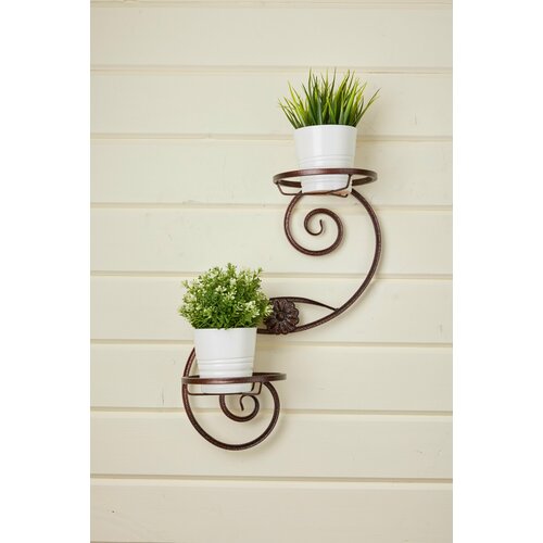 Подставка для цветов настенная на 2 горшка 