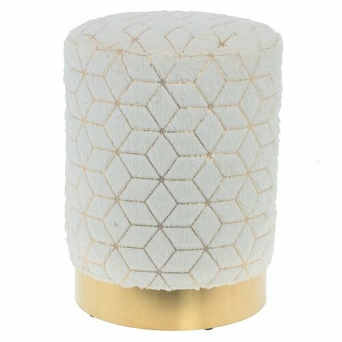 Пуф Remeco collection белыйзолото L31 W31 H40 см 3239₽