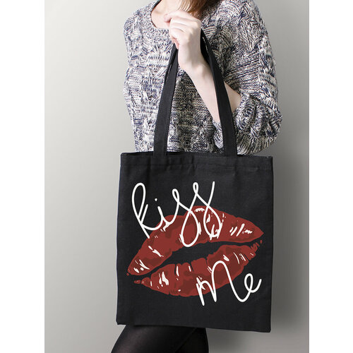 фото Сумка шоппер just4you, фактура матовая, плетеная, красный, черный