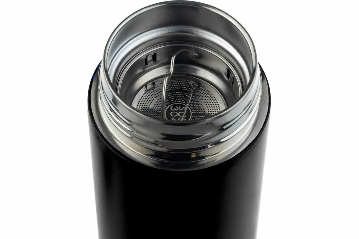 Термос PERFEO для напитков с термомертом, ситечком, объем 0,45 л., черный (PF_C3719) - фотография № 5