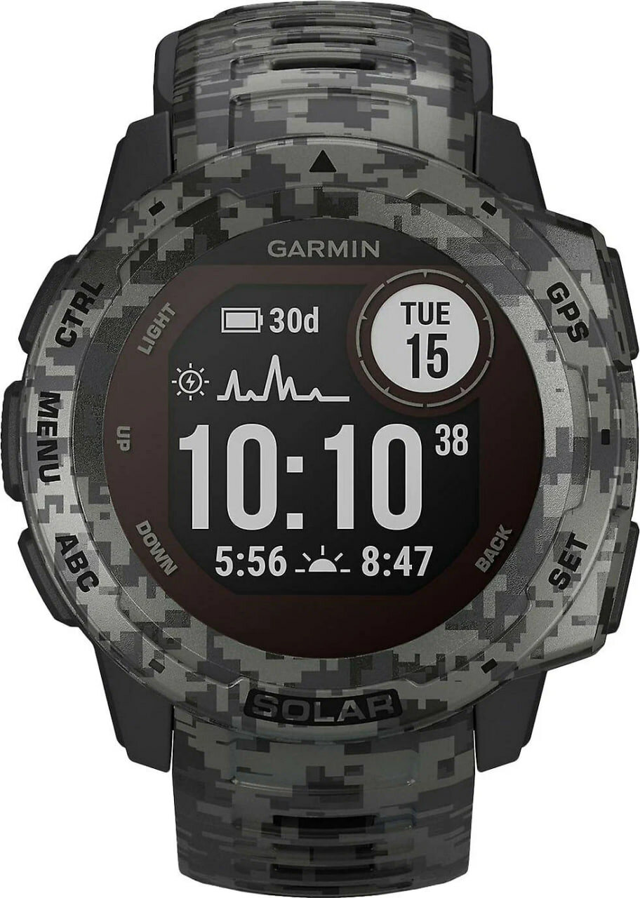 Умные часы Garmin Instinct Solar Camo GPS, graphite