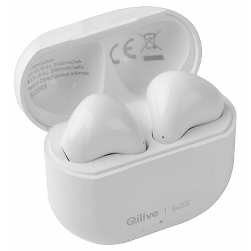 Наушники беспроводные Qilive Selecline TWS 1232 с функцией Bluetooth белые 122500₽
