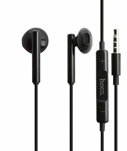 Наушники проводные с микрофоном Hoco M64 Melodious, MiniJack 3.5мм, 1.2 метра, черные