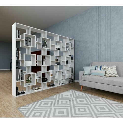 Стеллаж Перегородка для хранения в стиле Лофт модель Докси 4 Цвет белый 24766₽