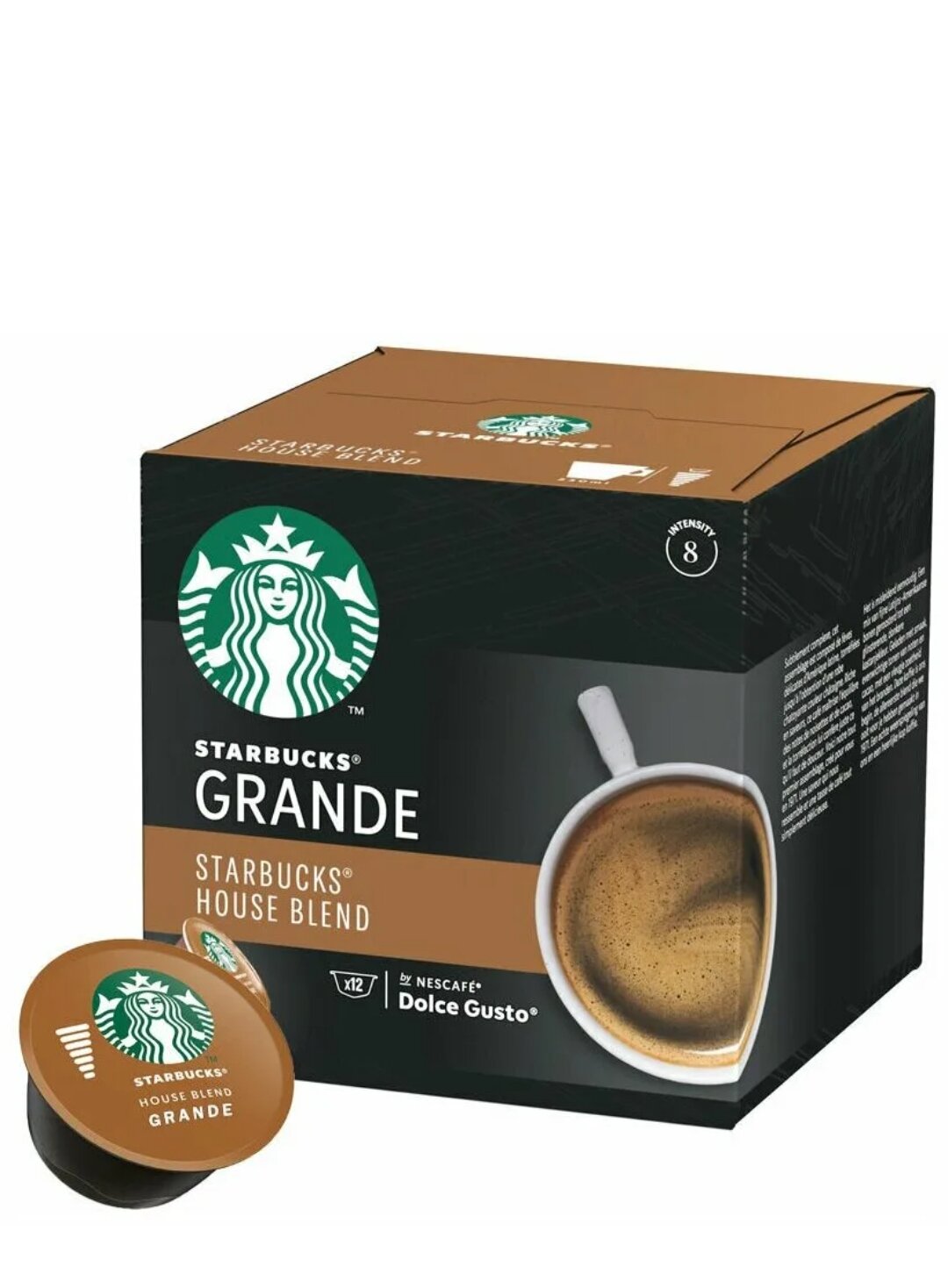 Кофе в капсулах Starbucks House blend Grande для Dolce gusto, 12 капсул