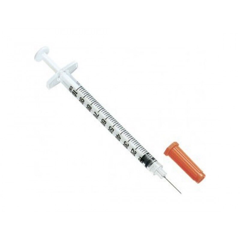 Шприц инсулиновый Vogt Medical 1мл U100 c иглой 30G*8мм интегр, 25 шт.