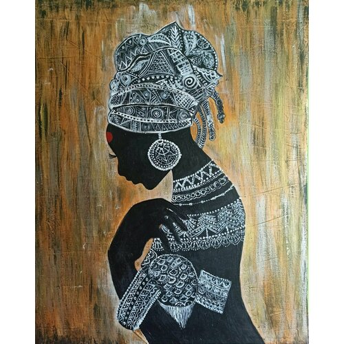 Авторская картина Африканская девушка/интерьерная картина/картина Африканская девушка