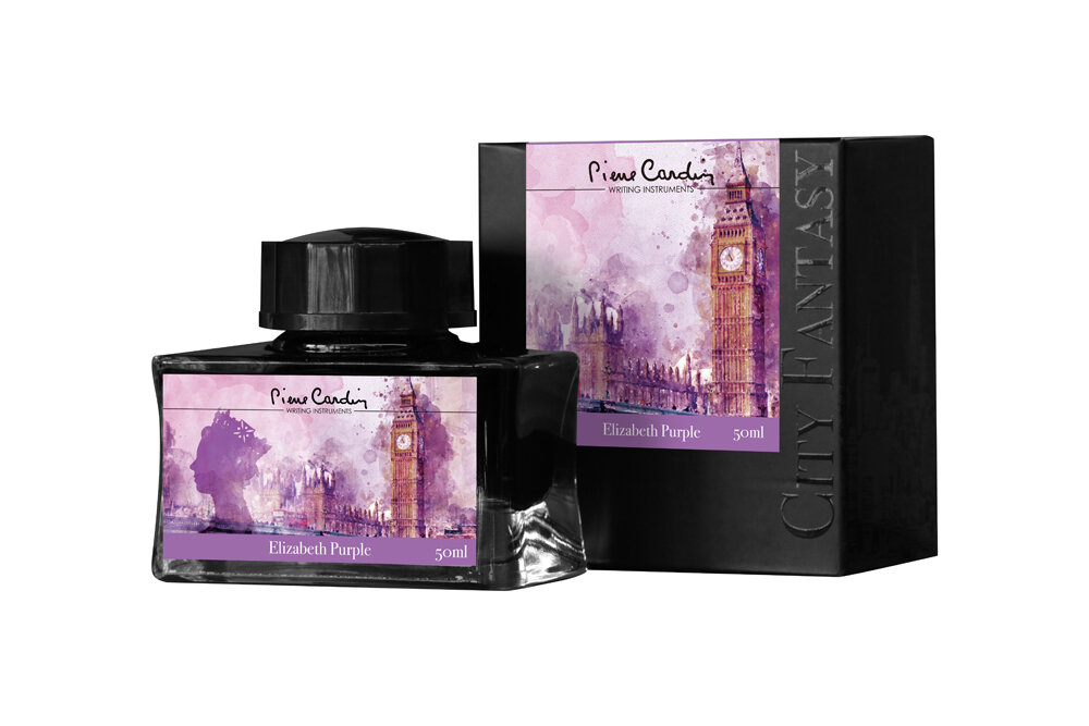 Флакон чернил Pierre Cardin 50мл, серия CITY FANTASY цвет Elizabeth Purple (Лиловый Элизабет)
